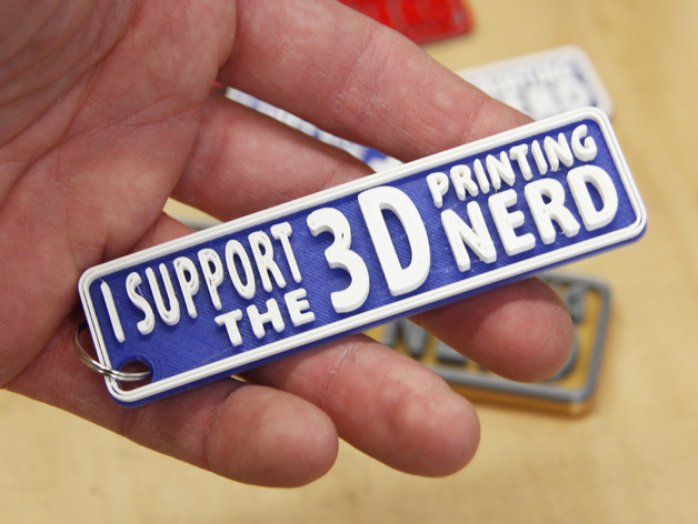 3D Printing Nerd Keychain