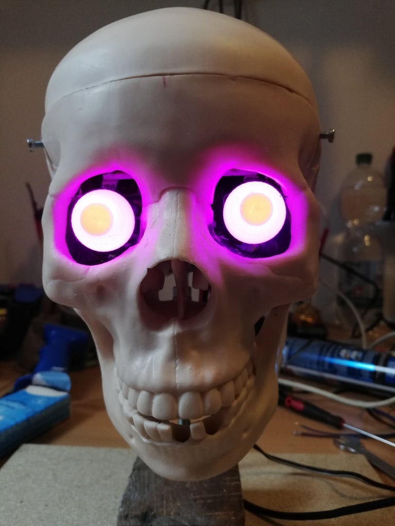 3 Axis Skull and 2 Axis Eyes - Halloween Skull Project 