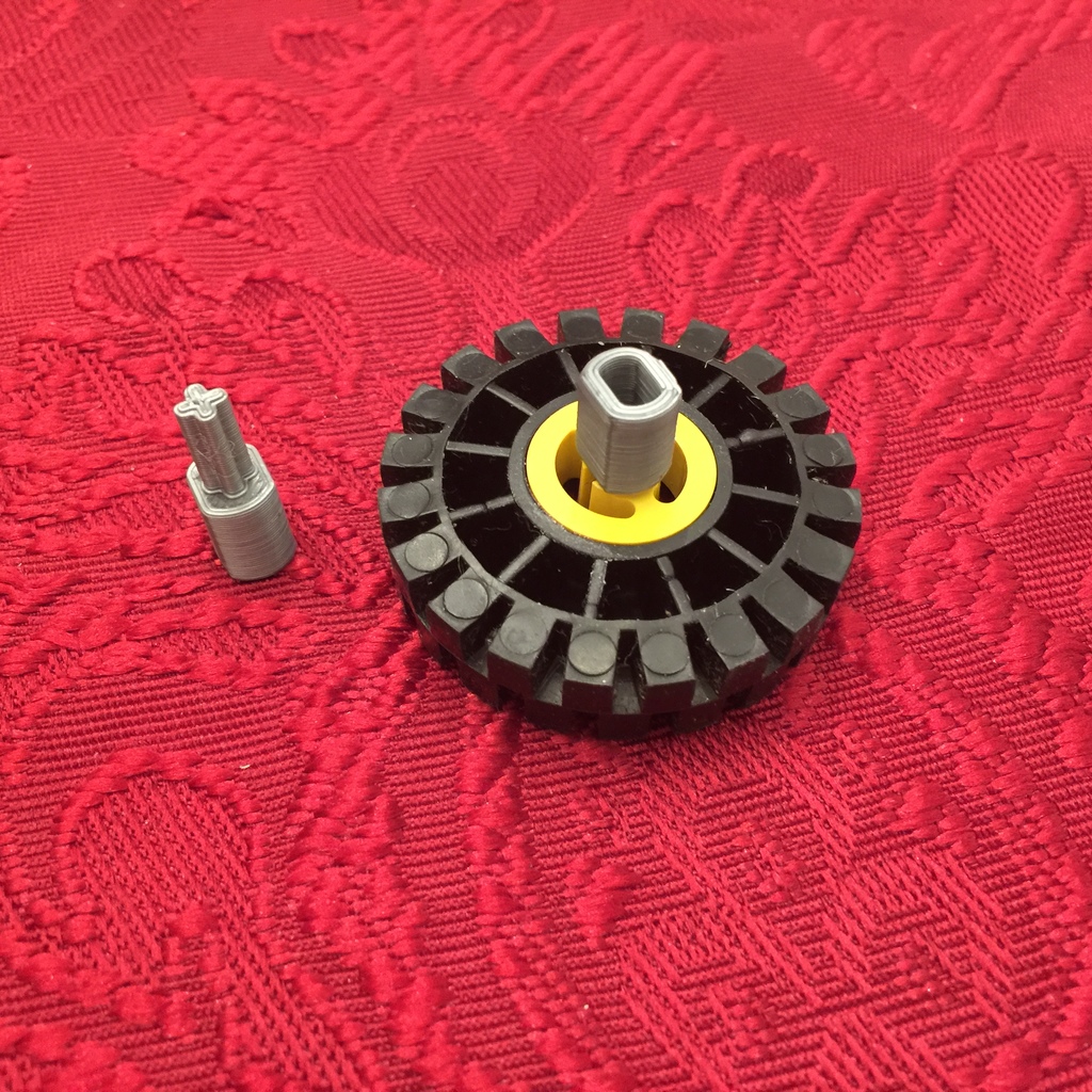 DC Motor To Lego Axle Adapter