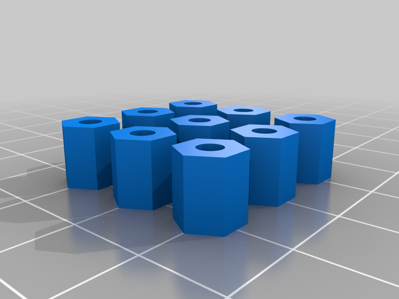 Parametric pcb stand off hex