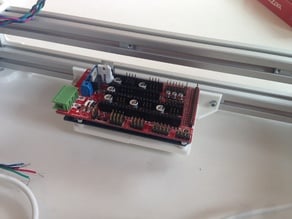 Arduino Mega 2560 r3 bracket for Extrusions I-Type 5 slot - Horizontal version