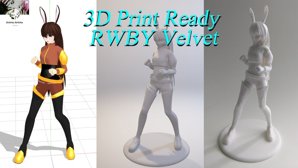 3D PRINT READY!! Velvet from RWBY