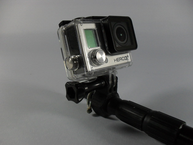 GoPro selfie-pole adapter for hiking pole