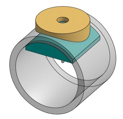 Curved washer for 1.5-inch abs pipe