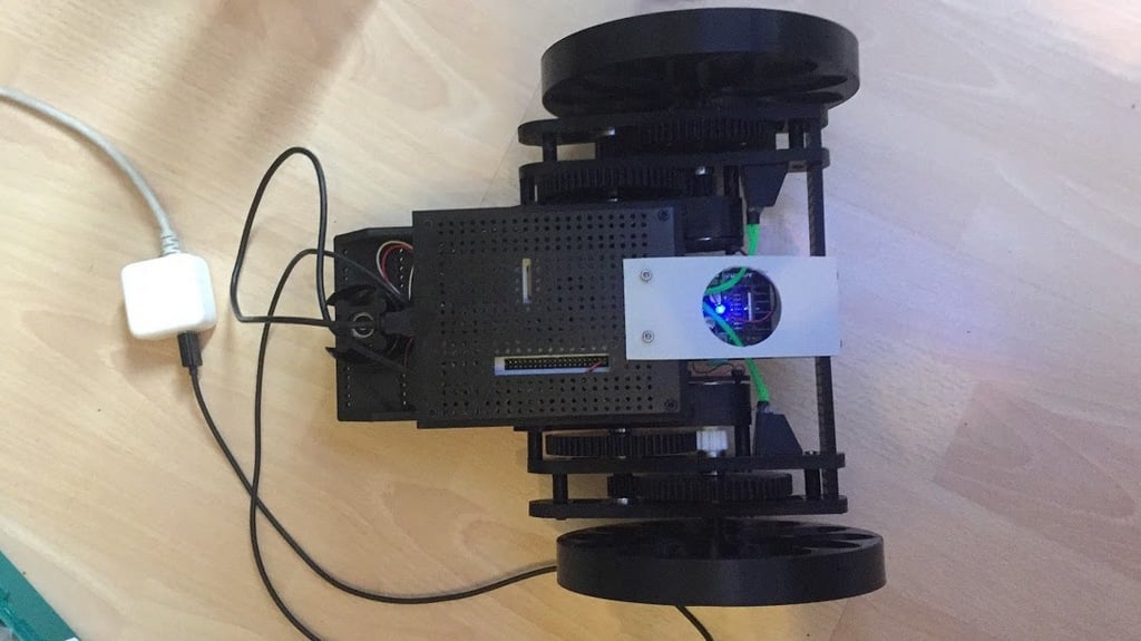 ROS Differential Drive Robot with printed Gearbox and Wheelencoder