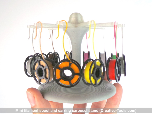 Mini Filament Spool And Earring Carousel Stand