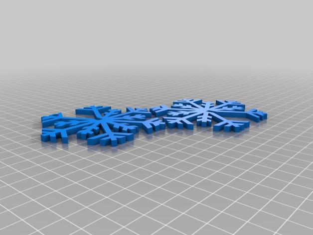 Nice 3D Snowflake. Easy to print.
