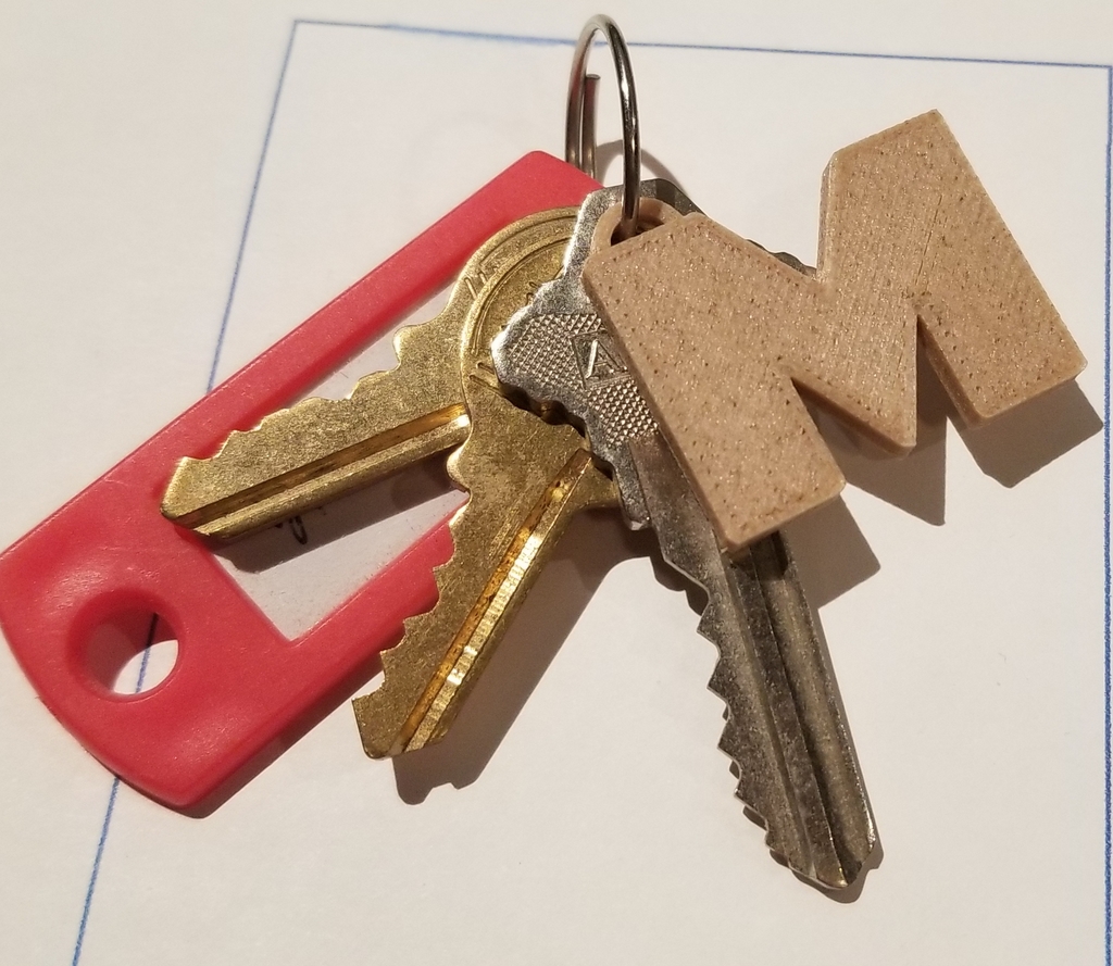 Letter M Keychain