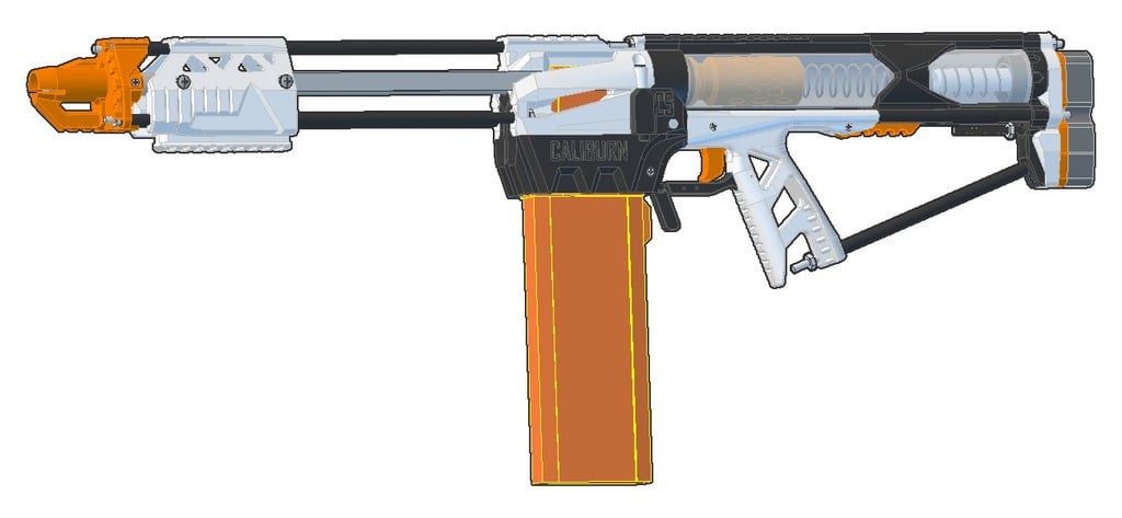 Caliburn Mag-Fed Pump-Action Nerf Blaster