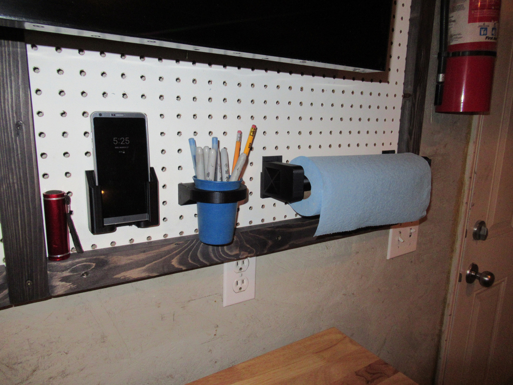 Pegboard cup holder