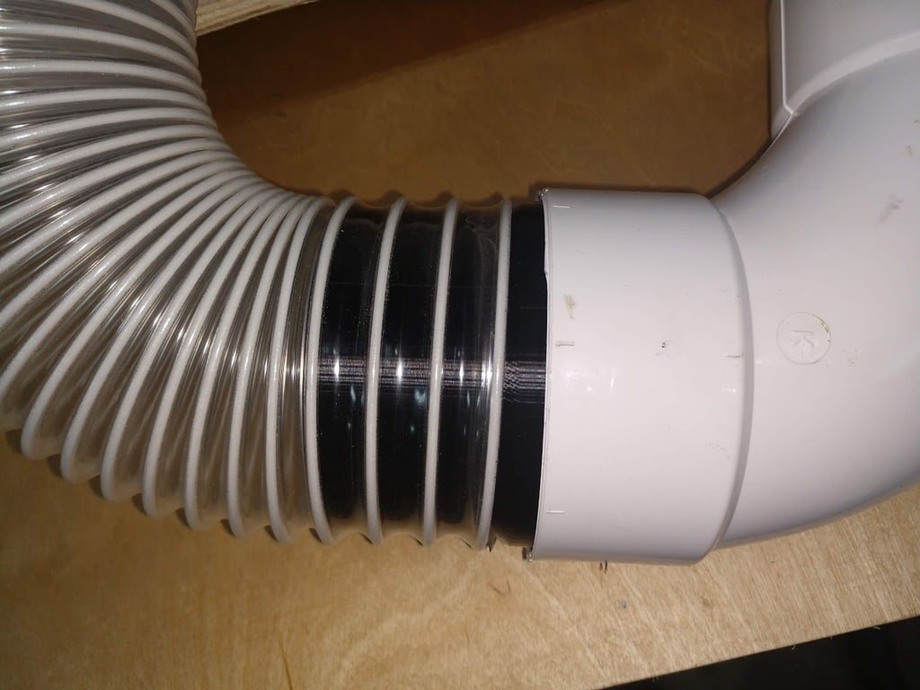 Dust Collection 4in PVC Fitting to Flex Hose Adapter