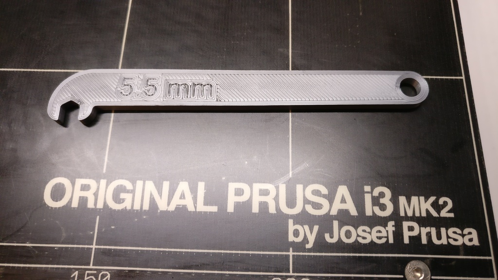 5.5 mm Wrench for Adjusting Y-axis Bearing U-bolts on Prusa MK2S