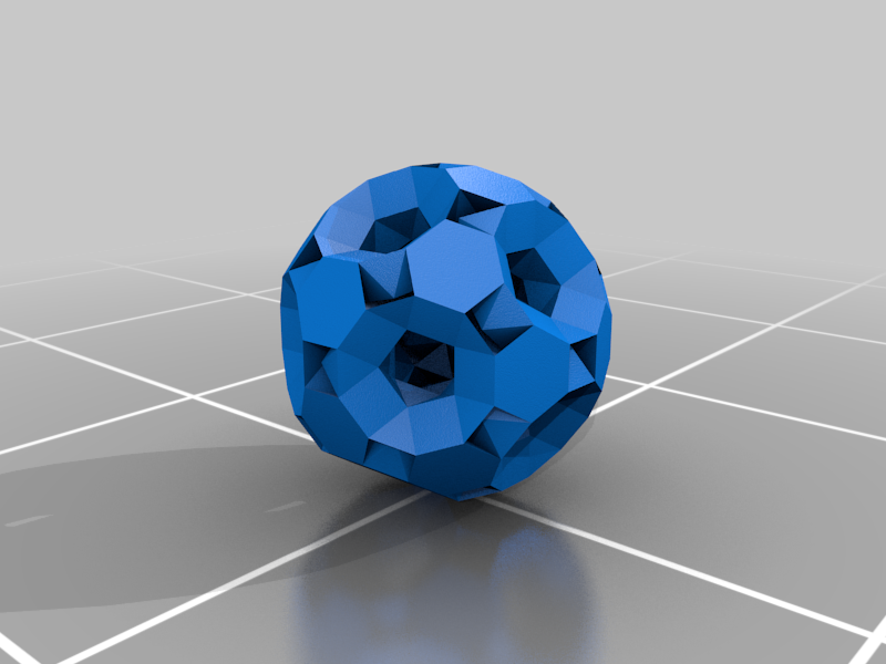 Rhombitruncated Icosidodecahedron with 42 tunnels