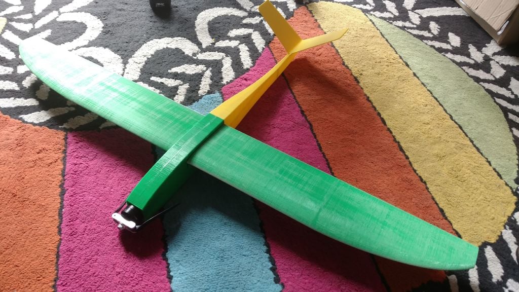 Pattaya3D - Full 3D printed RC sailplane/glider (aliante) - original design by Franck Aguerre