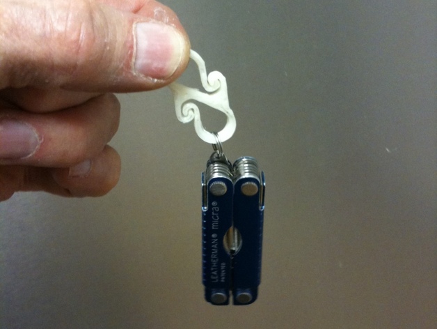 Small S-hook Clip, double ended Carabiner style