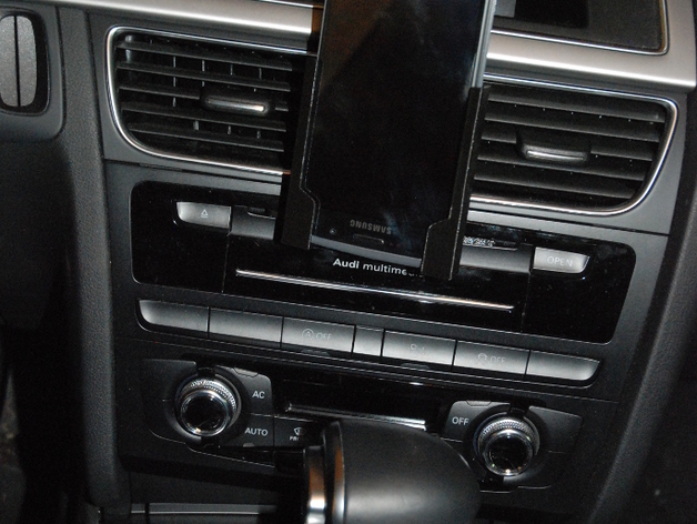 Mobile phone support for car using CD slot