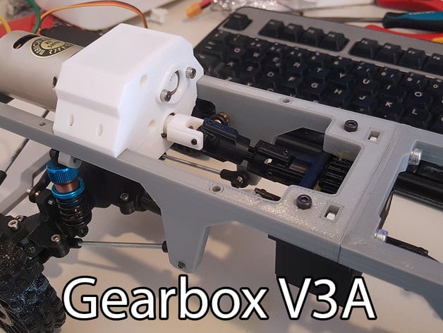 3D Printed Rc Truck V3 Gearbox V3A