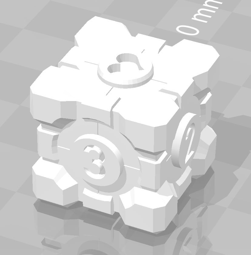 Companion Cube D6 dice