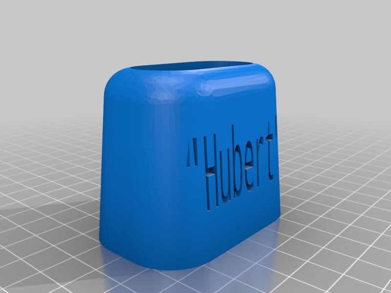 Airpod dock that has the name Hubert on it