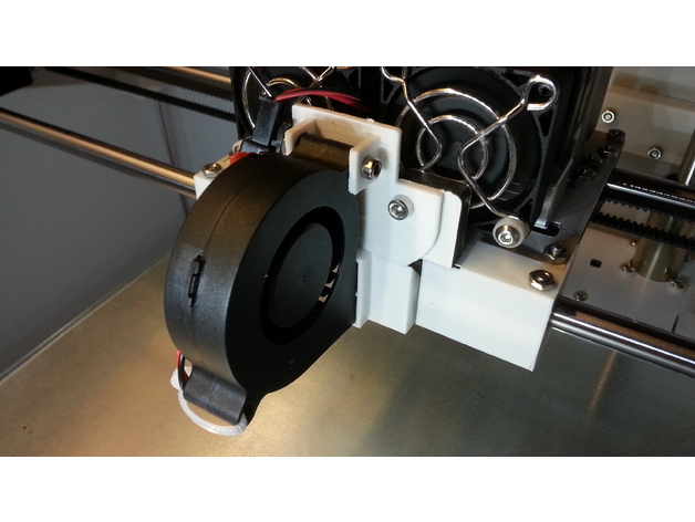 Radial fan mount and duct for BIBO 3D printer