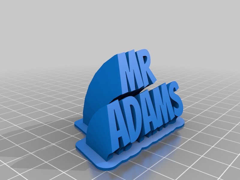 Sweeping Name MR ADAMS