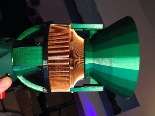 3D-printed LED-torch monster. 100W LED-power!