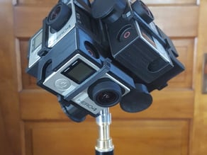 GoPro Hero 3/4 360 Spherical Mount / Rig V2 Remix