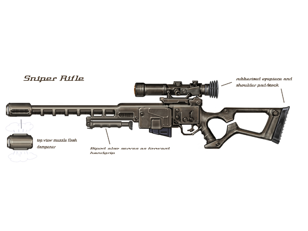 Fallout 3 full size sniper rifle: stock
