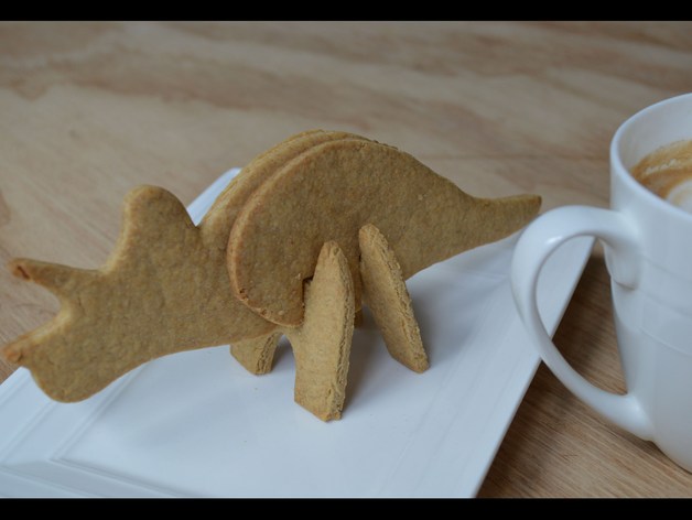 Triceratops Dinosaur 3D cookie cutter