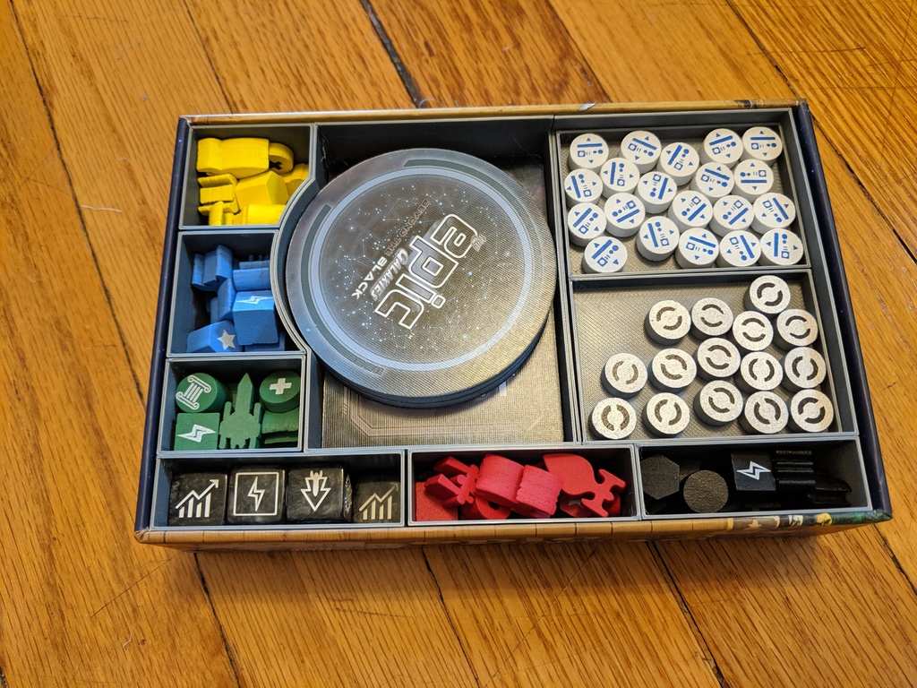 Tiny Epic Galaxies + Beyond the Black Organizer With Removable Trays