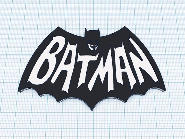 Batman 1960's Logo 3D Printable