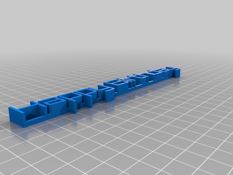 Happy Birthday 3D name plate