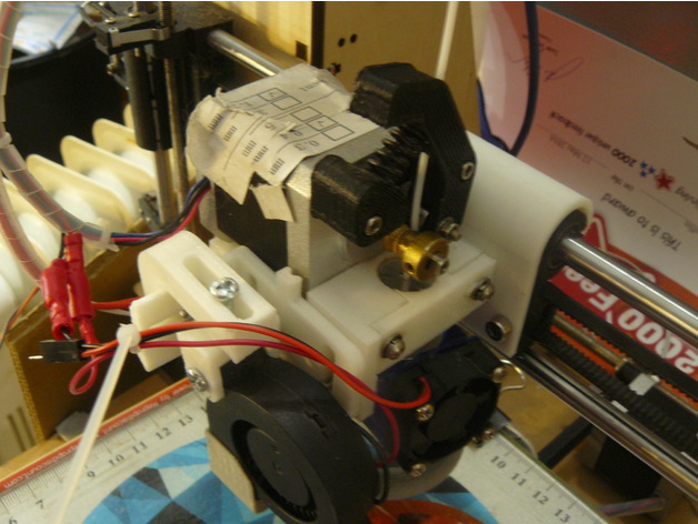 Improved Extruder, Hotend and Fan Mount for rp3d Pangu Wooden i3