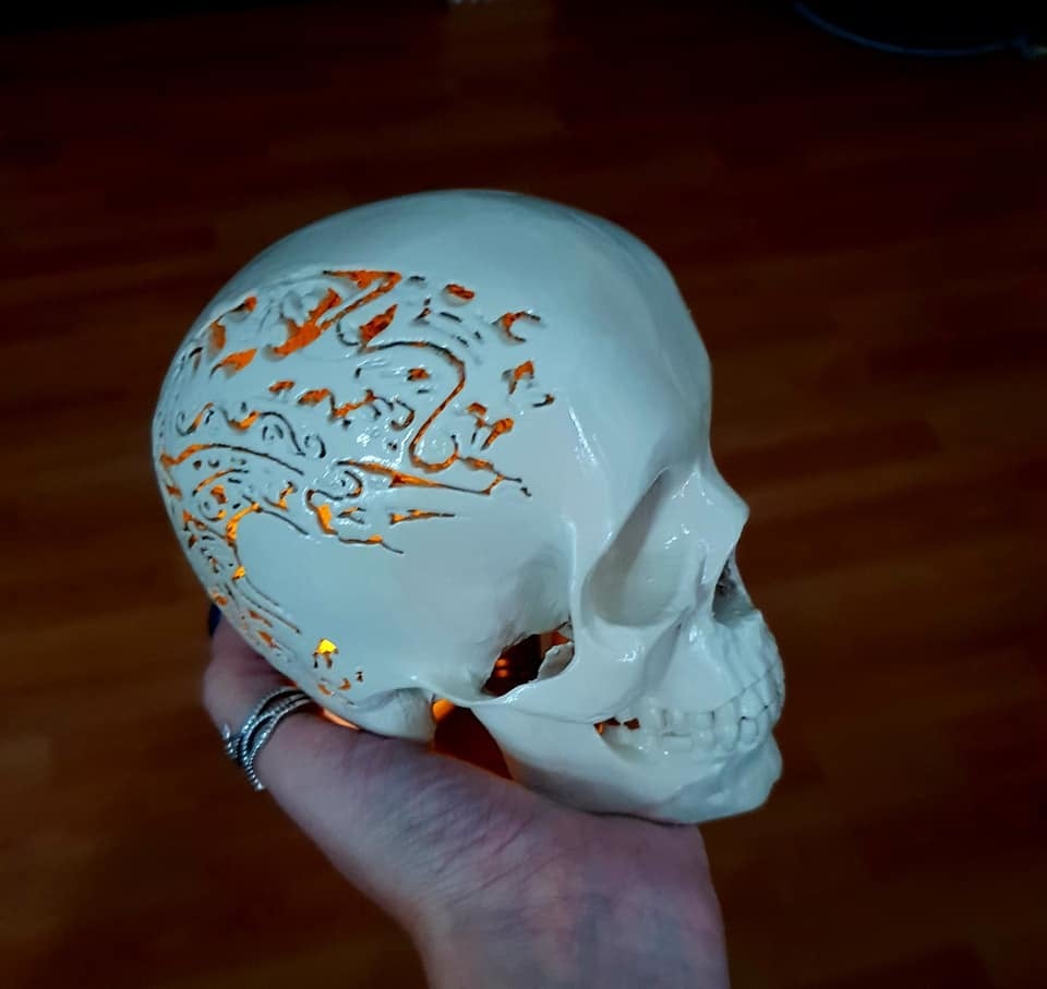 Ragnar Lothbrok tattoo skull