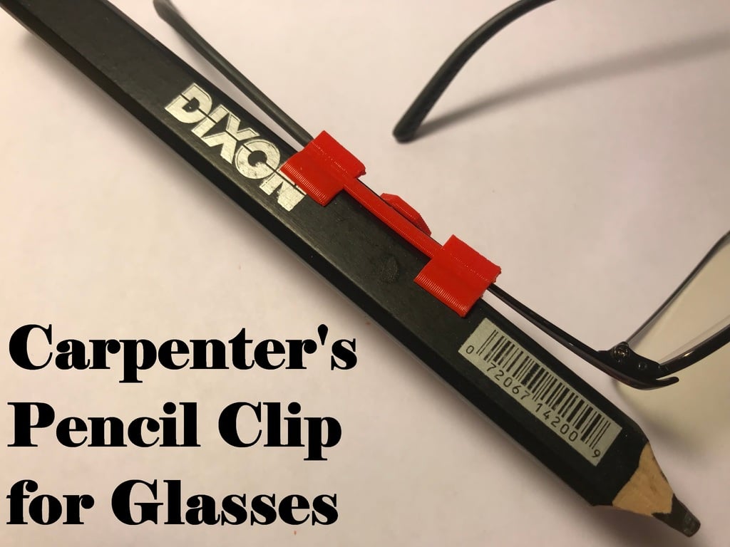 Carpenter's Pencil Clip for Glasses