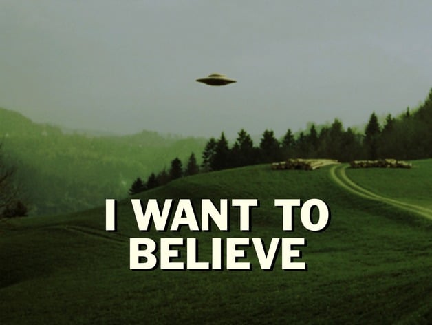 X Files I want to believe poster Lithopane