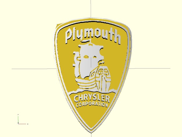 1940s Plymouth Chrysler Badge