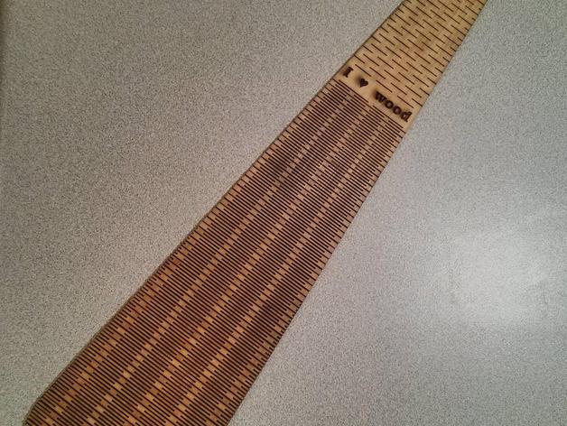 Longer flexible laser cut tie