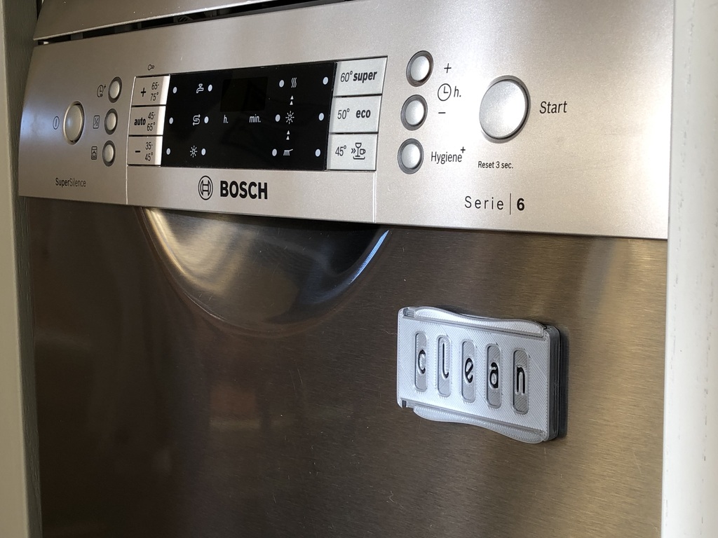 Dishwasher sliding sign - Clean & Dirty