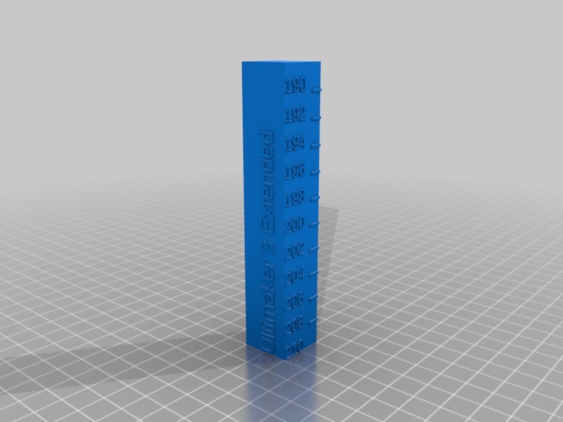 Ultimaker 3 Extended PLA Temperature Calibration Tower