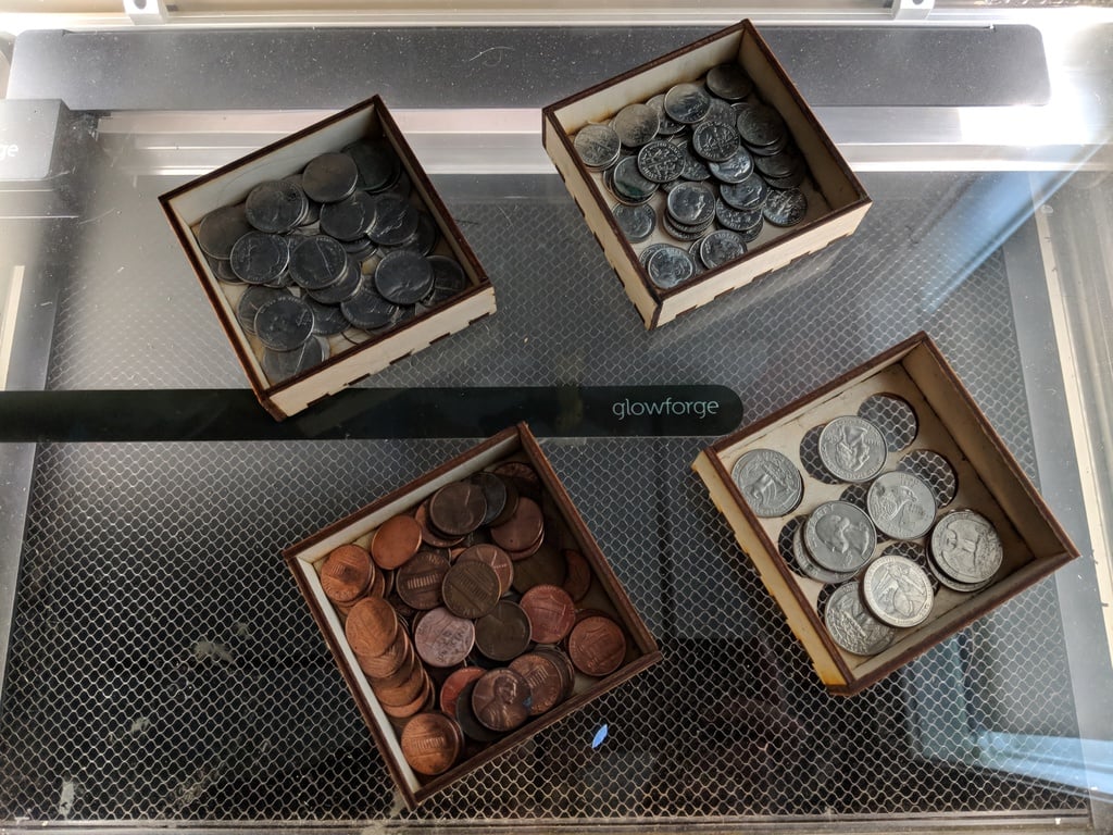laser cut stacking coin sorter