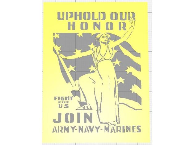Ww1 Usa Recruitment Posters Commemorating 100 Years Anniversary Of Armistice Day Stencils Set Of Six Vol 2