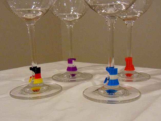 Wine Glass Marker - Subtle, practical and stylish 3D printing talking point!