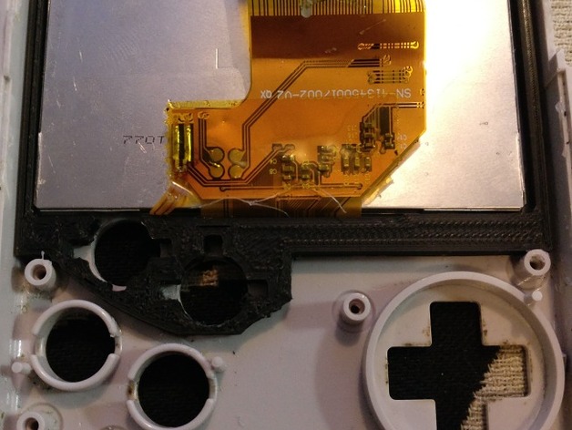 GameBoy Zero - Screen frame, Button guides and Case screw towers