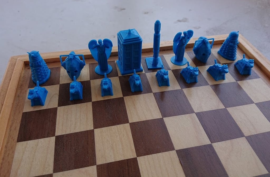 Dr Who chess pieces