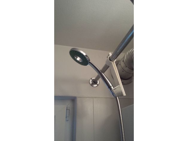 Shower head holder for horizontal bar