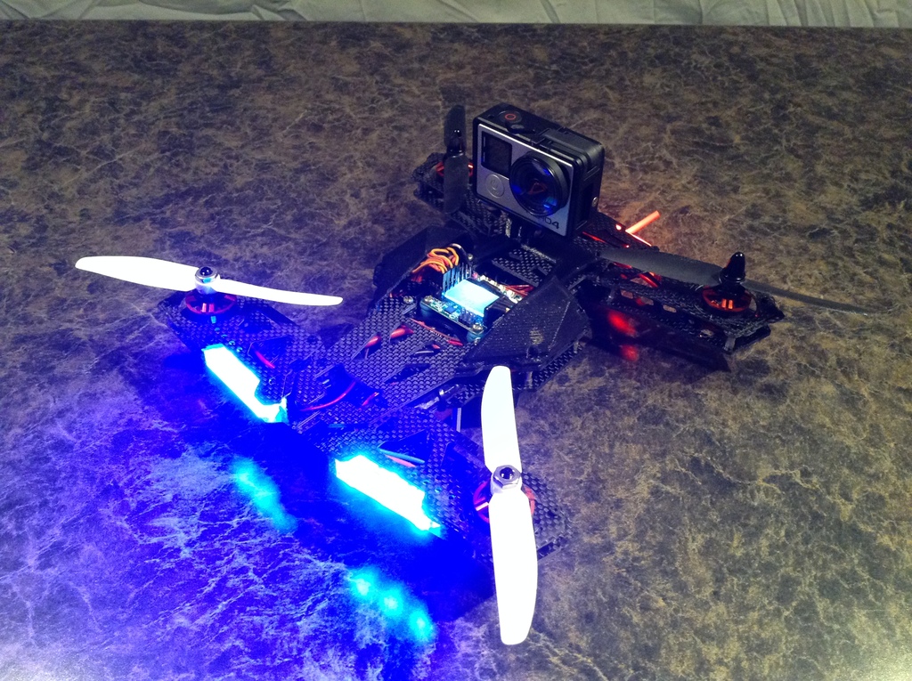 Quanum Neon quadcopter GoPro mounts