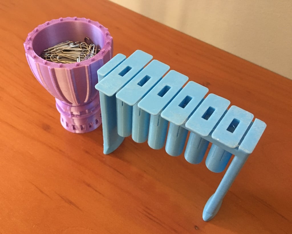 Marimba USB Drive Holder and Drum Paper Clip Holder