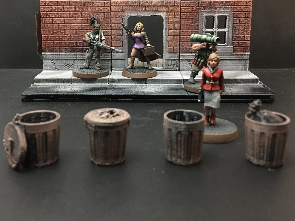 Trash Cans (28mm/Heroic scale)
