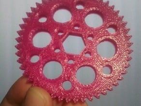 Drop in replacement for the ultimaker extruder big wheel/gear